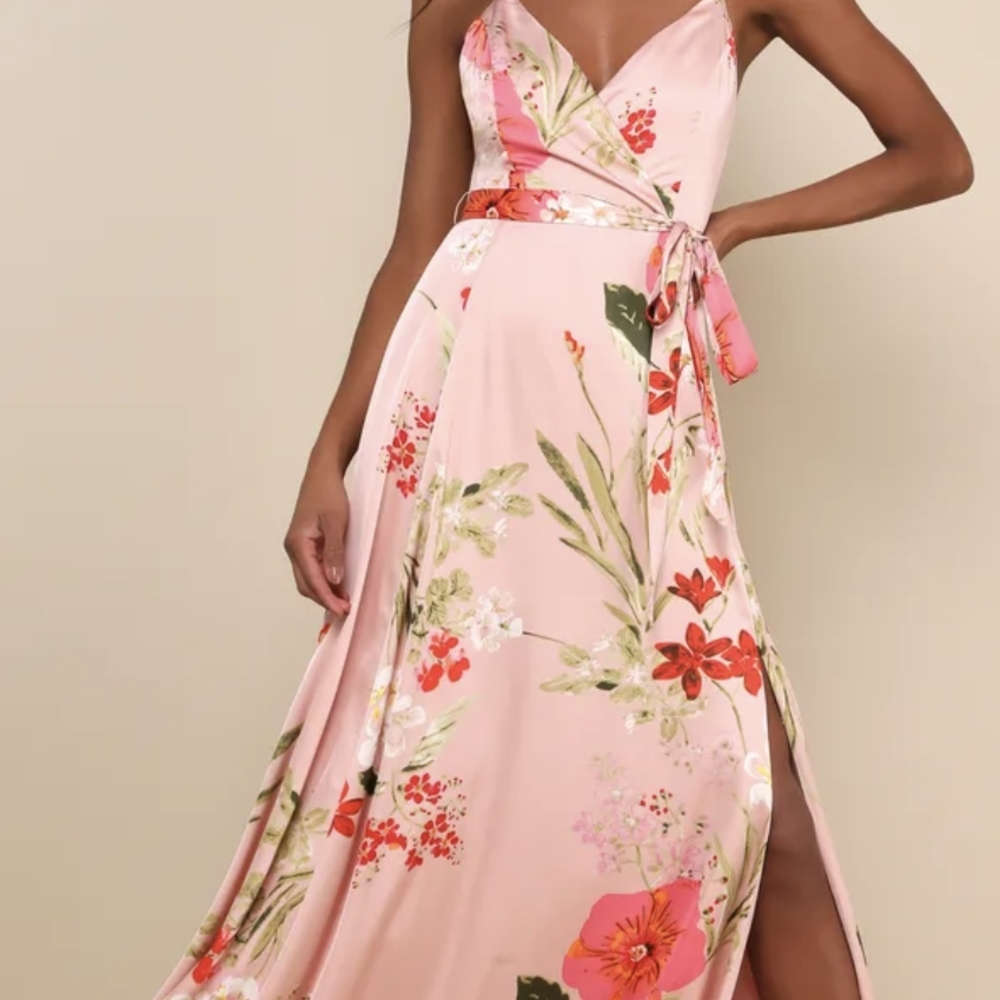 Floral Pink Maxi Dress